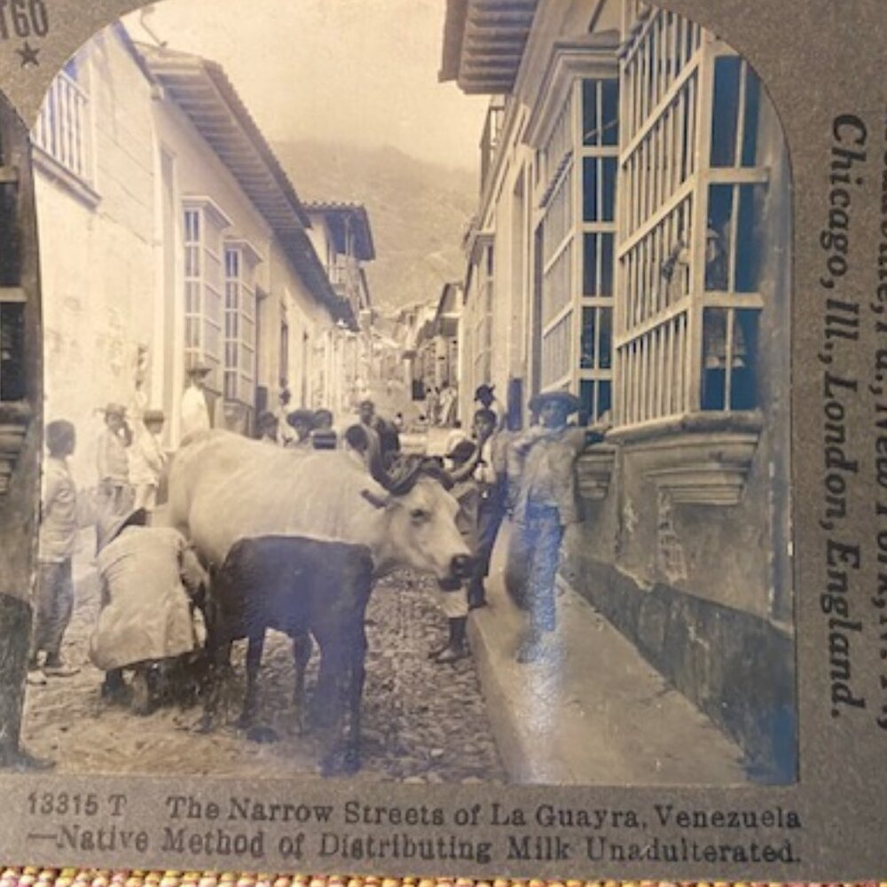 Stereoview Keystone View 13315 In The Narrow Streets Of LaGuaira Venezuela (O)